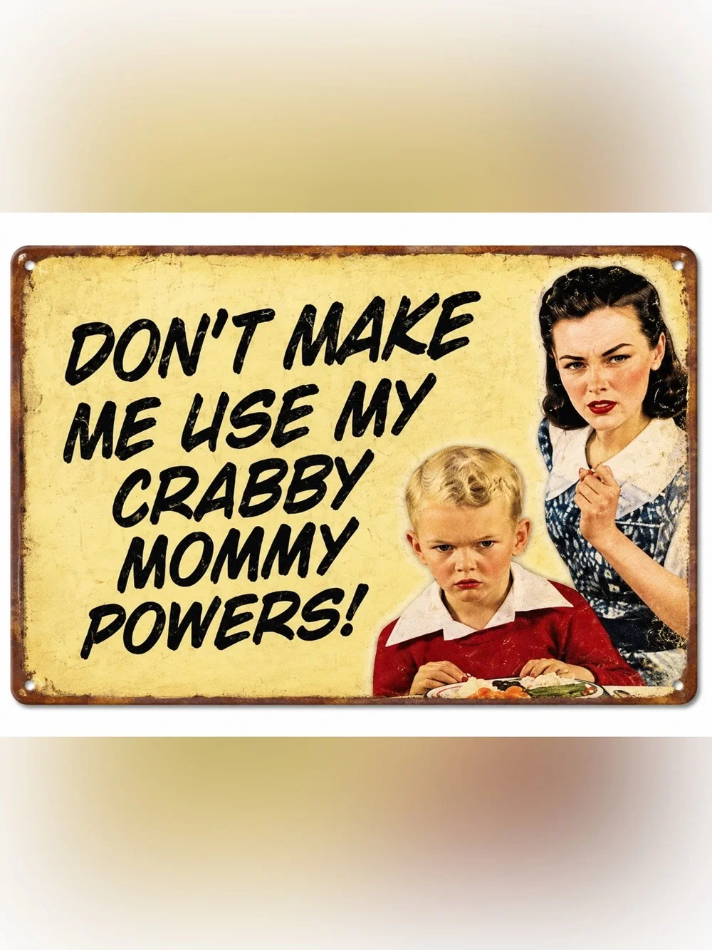 NEW Mommy Powers Metal Sign